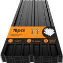 10 Pack Metal Roofing Panels, Corrugated Roof Panels, Black, L61.02''-10