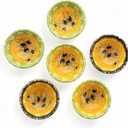 Ceramic Small Dipping Bowls Set of 6, 3.5 Oz Soy Sauce Dish, Handmade Charcuterie, Colorful Pinch, Dishwasher & Microwave Safe Sauce, 3.2'' Mini (OLIVE BRANCH)