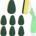 Dish Wand with 7Pack Replacement Dish Wand Sponges,Not Easy Leak Dishwand and Long Lasting Replacement Sponge Heads,Dish Brush Pads Kitchen Cleaning Sets