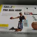 SKLZ Pro Mini Indoor Basketball Hoop with Ball, Over the Door, Shatter-Proof Backboard, Spring-Action Break-Away Steel Rim, Great for Home, Dorm Room, and Office