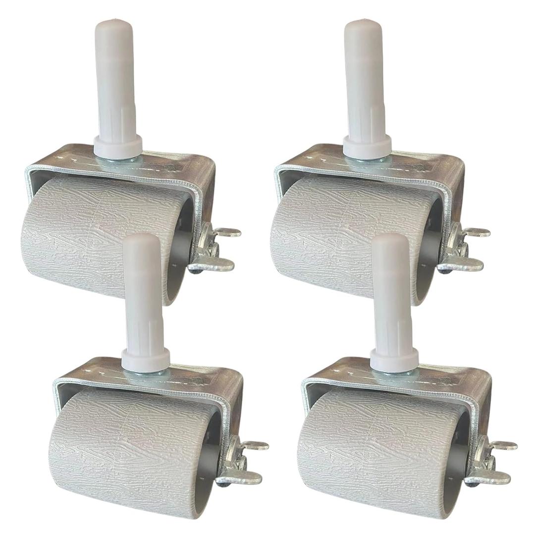 4PCS Locking Heavy Duty Roller Casters Wheels for Metal Bed Frame (Twin Full Queen King Cal-King)
