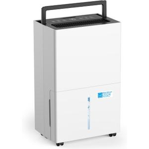 4500 Sq ft Dehumidifier for Home Basement, with Energy Star Cetificated 50 Pints Dehumidifier Drain Hose & Water Tank, Intelligent Humidity Control, Auto Defrost, for Bathroom Large Room