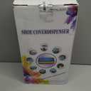 Shoe Covers Dispenser with 200pcs Disposable Shoe Covers Non Slip, Automatic Shoe Cover Machine,Fits Size Up to 11 US Men, for Home, Office, Factory, Supermarket, Silver