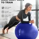 Trideer Exercise Ball for Yoga, Pilates & Fitness Stability Ball Equipment for Home Gym & Office Chair, Core & Balance Training Accessories, Physical Therapy Equipment, Quick Pump Included, Size: L(23-26ines/58-65cm)
