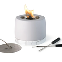 The Fisherman's Daughter Concrete Tabletop Fire Pit Set with 2 Smores Sticks - Balcony Decor Table Top Portable Rubbing Alcohol Fireplace Indoor Decor Outdoor Patio Decor Smokeless