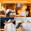 Mondoshop Emergency Fire Blanket for Camping Grill Fire Retardant Blanket for Home Kitchen - Fireproof Blanket for Picnic, Grill, Car, Office, Warehouse, School, Fireplace