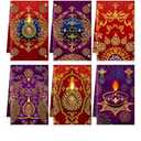 Breling 6 Pcs Kitchen Towels Microfiber Winter Dish Towel 23.62 x 15.75 Inch Decorative Tea Towel Absorbent Home Decoration Hand Towels(Red, Purple)