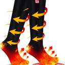 Autocastle Heated Socks, Men's Heated Socks Rechargeable 3 Level Battery Socks Washable for Skiing Camping Hunting Hiking Outdoor or Arthritis Socks, Winter Warm Thermal Socks, Electric Socks for Men, Medium