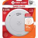 First Alert With Path Light Battery-Powered Photoelectric Smoke Detector, EXP: 10 Years After Instalation