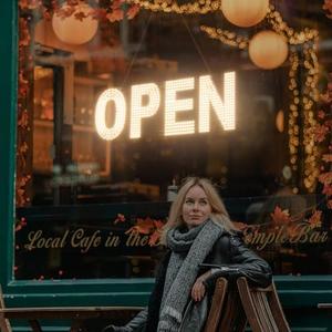 lulixilul LED Open Sign for Business, 30"x10" Dimmable Brightness Large Electric Light Up Sign, Hanging Installation for Store Restaurant Office Bar Hotel Salon (white)