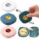 3-Pack Retractable Cable Winder with Rotating Design - Portable Cord Organizer for USB, Earphones - Tangle-Free Holder for Home, Office, Travel