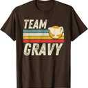 Retro Gravy Lovers Team Team Gravy Funny Thanksgiving Dinner T-Shirt Size XL