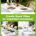 Pureegg Plastic Table Cloth Disposable 12 Pack, 54 x 108 Inch Table Cloths, Party, Picnic, Wedding, Decorative Tablecloths, Rectangle, White Plastic Cover, Leakproof & Sturdy, White