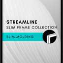 Americanflat 11x20 Picture Frame with Polished Plexiglass - Streamline Collection - Thin Border Picture Frame for Wall Display - Hanging Hardware Included - Black