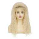 Long Blonde Curly Wig for Women Blonde Rocker Punk 70s 80s Wig With Bangs Synthetic Fiber Wigs for Costume Halloween Cosplay Use