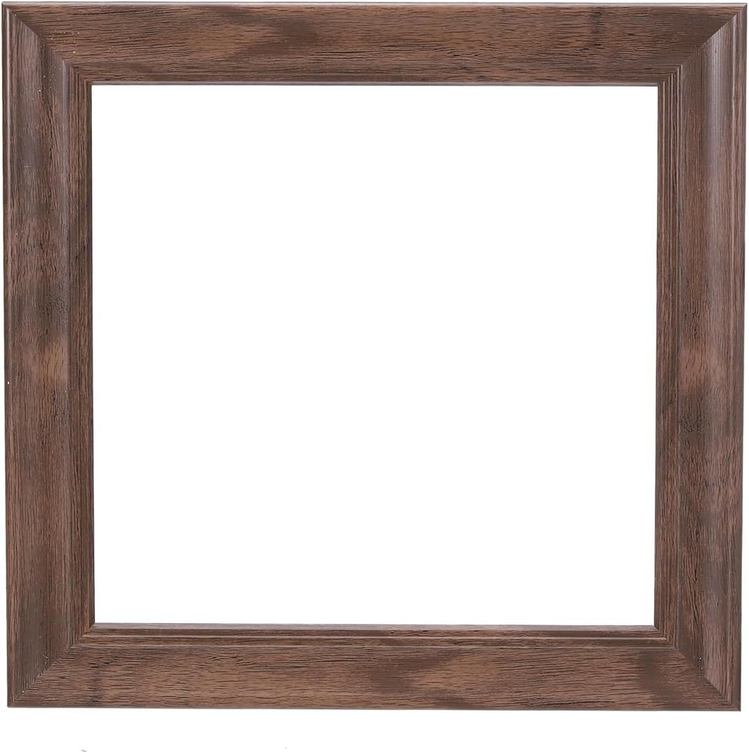 uxcell Canvas Floater Frames, 8x8 Resin Floating Frame for Canvas Painting Vintage Oil Painting Supplies for Home Office Bedroom Table Wall Hanging Decor DIY Art Display, Brown