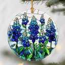 7 x Texas Bluebonnet Ornament, Christmas Ornaments: Christmas Tree Decorations, Holiday Decor, Stocking Stuffers, Gift Ideas, Xmas Gift, Flower Lover Gifts & Gifts for Women