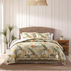 Tommy Bahama Nautica - Queen Duvet Cover Set, Cotton Reversible Bedding with Button Closure, Stylish Home Decor, Bradford Navy/Khaki, Queen