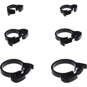 Reef Aquarium Nylon Hose Clamps Set, 8.1-32.5mm Plastic Snap Clamps Kit (Black Nylon Hose Clamps 36pack)