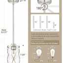 Beionxii 2 Pack Brushed Nickel Pendant Lights Kitchen Island, Glass Pendant Light Fixtures with Clear Glass and Rods, Kitchen Pendant Lighting Over Island, BX-PL07BN-2PK