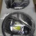 Personalized DRL Headlights 7 inch Round LED Headlight Compatible with Jeep Wrangler JK JKU TJ LJ Chevy Ford GMC Dodge Mazda Nissan Mack VW etc DOT Approved H6024 Hi/Low Sealed Beam (Laser Lights)