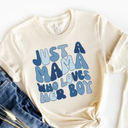 Just a Mama Who Loves Her Boy Shirts Mom and Son Matching Outfits Mommy and Me Matching Shirt Family Short Sleeve Tee Tops 140