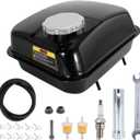RUTU Gas Fuel Tank Compatible with Predator 212 196cc Coleman CT200U BT200X KT196 Baja Warrior Heat 5.5hp 6.5hp Mb165 Mb200 Mini Bike Go Kart Pit Bike Parts (Upgrade Side Style)