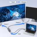 HDMI Switch 4K@60Hz Splitterwith 3FT HDMI Cable, GANA Aluminum Bidirectional HDMI Switcher 2 in 1 Out, HDMI Hub for 3D, HDR, Compatible with Xbox, PS5/4/3,Fire Stick,Roku,Blu-Ray Player