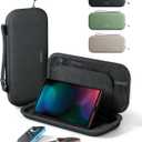 Belkin Nintendo Switch 2 Case, Travel Bag w/AirTag Holder & Storage Pocket for Up to 12 Game Cards - Portable, Lightweight Carrying Case w/Hard Shell, Soft Interior, Switch 2 Accessories - Charcoal (Black)