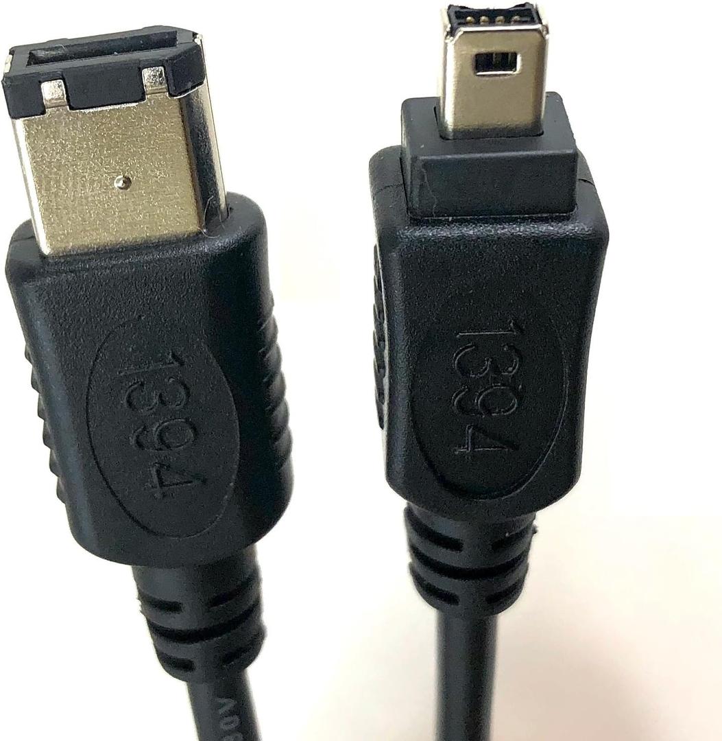 Micro Connectors, Inc. 6 feet Firewire IEEE 1394 6 Pin to 4 Pin Cable (E07-216)