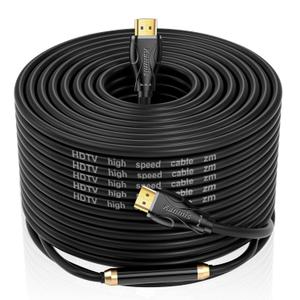 4K HDMI Cable 100ft, High Speed Hdmi Cables (HDMI2.0,18Gbps,1080P)-Ethernet Audio Return Video 4K HDMI Cable, Ultra High Speed Gold Plated Connectors, Compatible with Playstation Arc PS3 PS4 PC HDTV