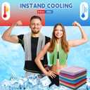 Peryiter 20 Pack Bulk Cooling Towels for Neck and Face Ice Towel Quick Drying Sweat Towels Breathable Portable Yoga Towels with Storage Lanyard Bottle for Fitness Yoga 10 Colors, 35 x 12 Inches