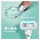 Gillette Venus Extra Smooth Sensitive Razor for Women, Includes 1 Reusable Razor Handle + 2 Refills, for Sensitive Skin with Metal Handle and Shower Holder