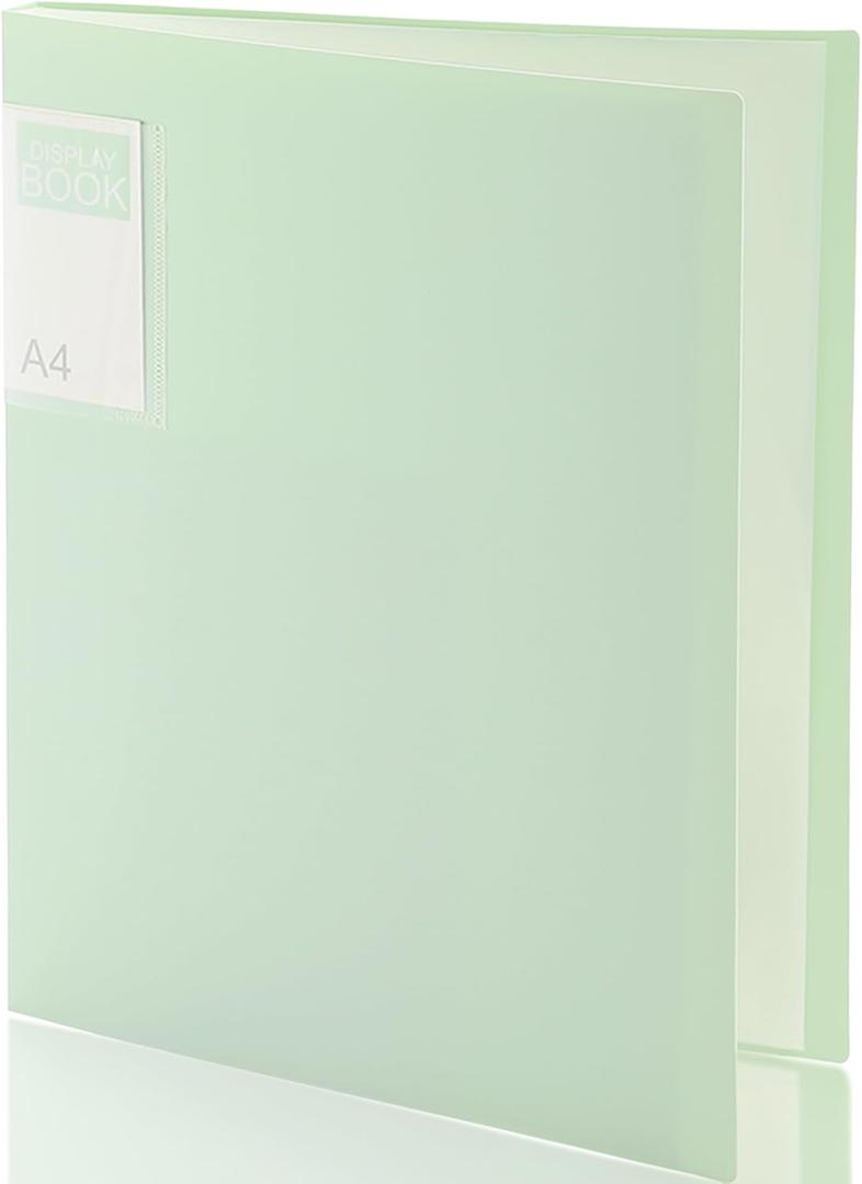 SortRax Pastel Binder with Clear Plastic Sleeves, 60 Pockets, Display 120 Pages, Portfolio Presentation Folders for Documents, Recipe, Art, Certificate, Letter/A3 Size, 1 Pack - Blue