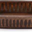 Samhita Mango Wood Decorative Bowls for Home Dcor, Decorative Long Wooden Bowl for Table Centerpiece (10" x 6" x 2")