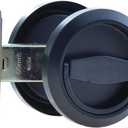 304 Stainless Steel Furniture Locks Hidden Recessed Cup Door Handles Lock Lockers Without Keys (Black)