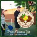 2 x Pickleball Christmas Ornament - Funny Wood Holiday Decor for Pickleball Lovers, Paddle and Ball Tree Hanging Gift for Player, Coach, or Team - Sports Xmas Keepsake, 2 Layer Wood