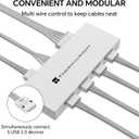 Thermalright Interal USB 2.0 Hub X5, SATA Powered, Magnetic Mount, 9-Pin USB Expansion for PC Motherboard (White)