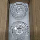 Frcctre Set of 2 Glass Sugar Bowl, 6 Ounces Clear Sugar Jar with Spoon and Lid, Salt Spice Pepper Bowl Seasoning Jar Condiment Pots Dispenser Container for Home Kitchen Coffee Bar