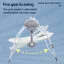 Comfort Portable Swing for Infant,Comfort Baby Swing Rocking Chair with Soothing MusicFoldable,Bionic Design, Folds EasyRemovable Toy Bar, 0-9 Months 6-20 lbs