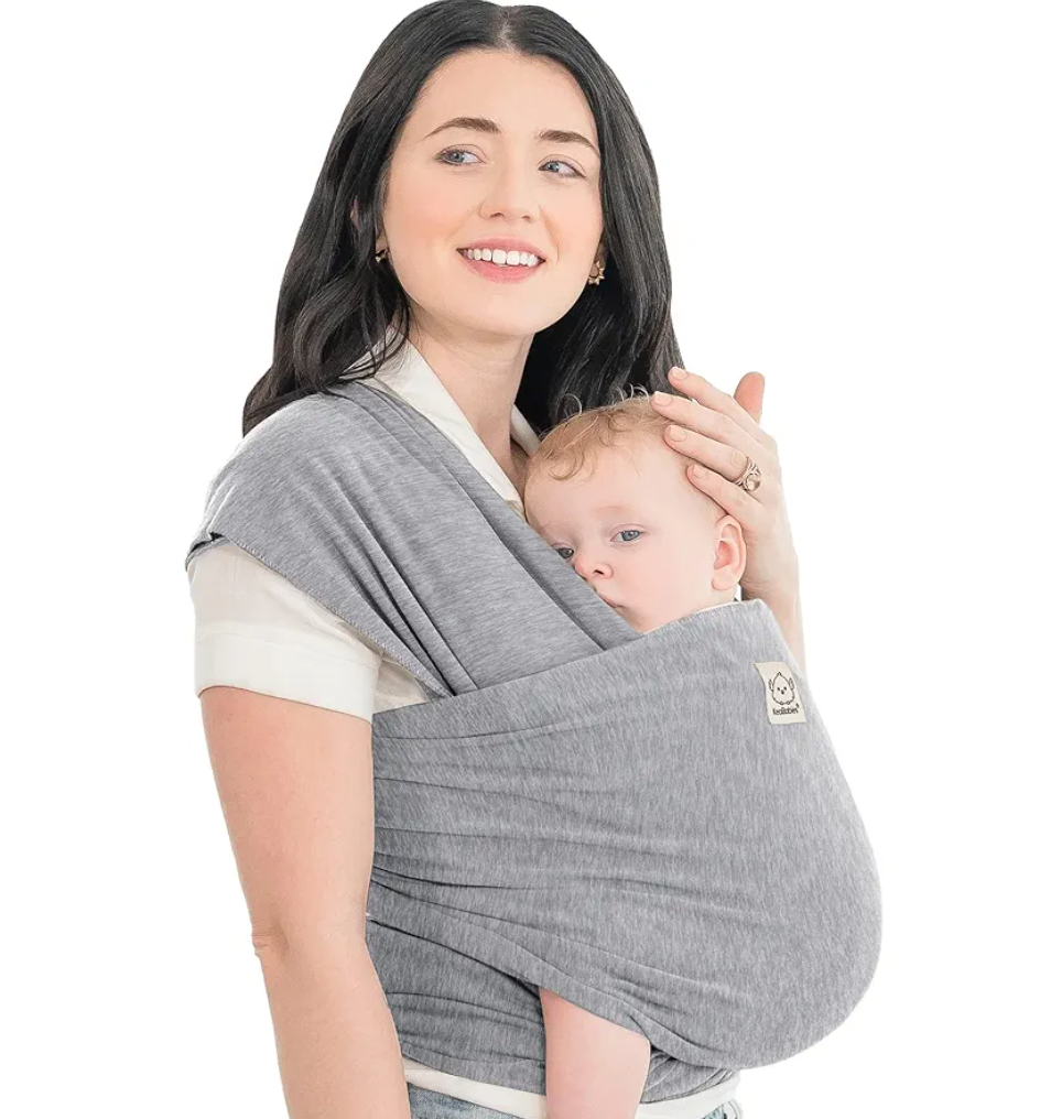 KeaBabies Baby Wrap Carrier - All in 1 Original Baby Carrier Newborn to Toddler Sling, Easy to Wear, Hands Free Bonding, Lightweight, Breathable Infant Wraps (Classic Gray)