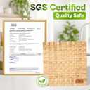 Natural Water Hyacinth Placemats, Handwoven Square Table Mats, Heat-Resistant Dining Set, 8x8, 10x10, 12x12 Inch Options (Set 2, 12 in Square)