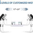 Toilet Safety Rail, Safety Frame for Toilet Seat, Toilet Grab Bar with Adjustable Width for Seniors Supports 350lbs (Black and White)