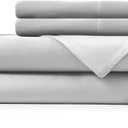 Hotel Sheets Direct 4 Piece Bed Sheet Set California King Size, 100% Viscose Derived from Bamboo Sheets Set with 2 Pillowcases, Cooling & Breathable Luxury Bedding, Moisture-Wicking & Silky Soft, Gray