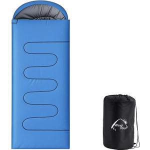 Wind Tour 3 Season Lightweight Waterproof Sleeping Bag Indoor & Outdoor for Hiking Backpacking Camping Traveling
