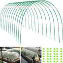 72pcs Garden Hoops for Raised Bed, 12 Sets of 8FT Long Greenhouse Hoops Grow Tunnel, Rust-Free Fiberglass Support Hoops Frame for Netting, DIY Plant Support Garden Stakes for Row Cover