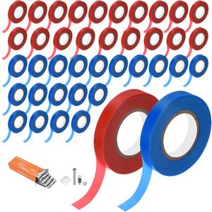 40-Pack Garden Tie Tape, 3937 Feet x 0.47 Inch Tying Tape W 10000pcs Staples for Plant Tying Machine/Grapes/Climbing Plants/Raspberries/Tomatoes/Vining Vegetables Flowers