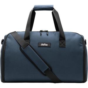 Halfday Convertible 2-in-1 Garment Duffel Weekender Bag 40L: Wrinkle-Free Travel (Hanging Suit Compartment, Shoe Pockets, Trolley Sleeve), Durable & Water-Resistant Carry-on, Marine