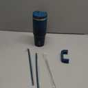 BJPKPK Tumbler With Handle And Straw 30oz Insulated Tumbler Cups With Lid Stainless Steel Travel Coffee Mug,Indigo Black