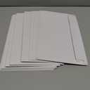 RHBLME 100PCS Stay Flat Mailers, 6x10 Inch Rigid Mailers Cardboard Envelopes, Self-Seal Mailers, White Rigid Shipping Envelopes, Use on School and Office, Great for Photo, Documents, Certificate